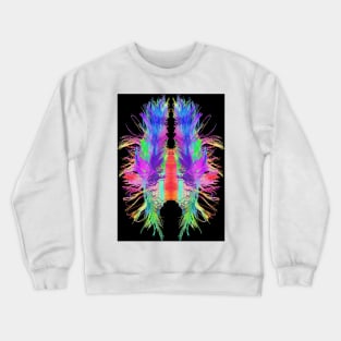 White matter fibres and brain, artwork (C015/1934) Crewneck Sweatshirt